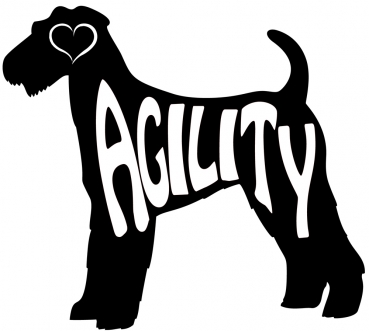 Autoaufkleber Airedale Terrier Agility Silhouette