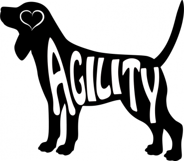 Autoaufkleber Beagle Agility Silhouette