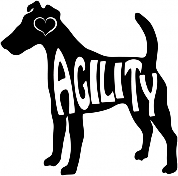 Autoaufkleber Foxterrier (Kurzhaar) Agility Silhouette