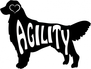 Autoaufkleber Golden Retriever Agility Silhouette