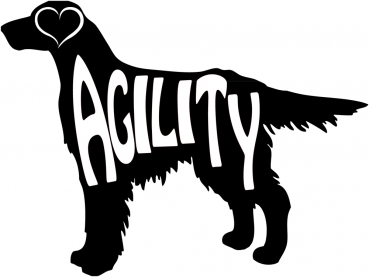 Autoaufkleber Irish Setter Agility Silhouette