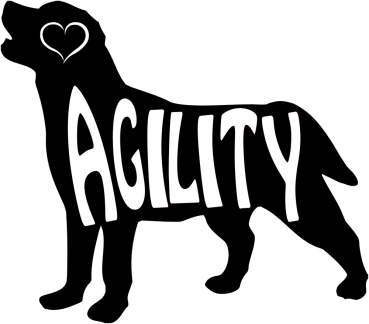 Autoaufkleber Labrador Agility Silhouette