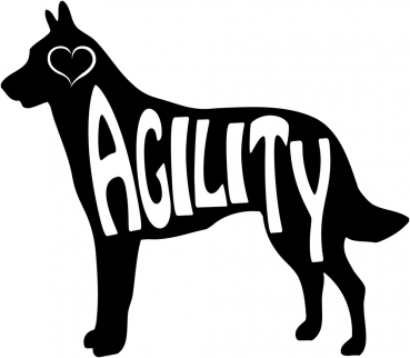 Autoaufkleber Malinois Agility Silhouette