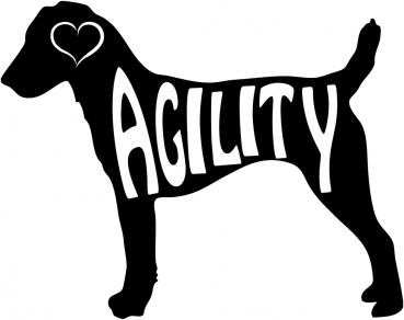 Autoaufkleber Parson Russell Terrier Agility Silhouette