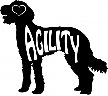 Autoaufkleber Pudel Agility Silhouette