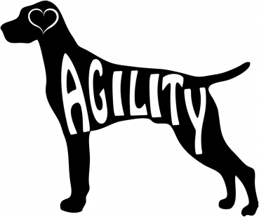 Autoaufkleber Magyar Vizsla Agility Silhouette