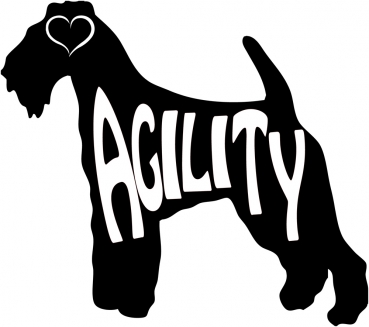 Autoaufkleber Welsh Terrier Agility Silhouette