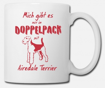 Tasse Airedale Terrier "Doppelpack"