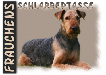 Fototasse Airedale Terrier Herrchen/Frauchen