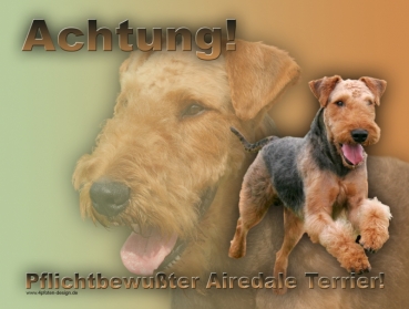 Hundewarnschild Airedale Terrier #6