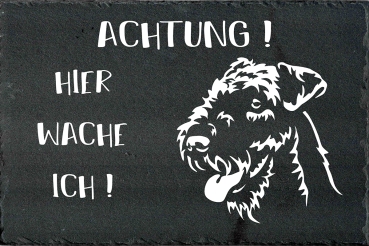 Schieferplatte Airedale Terrier