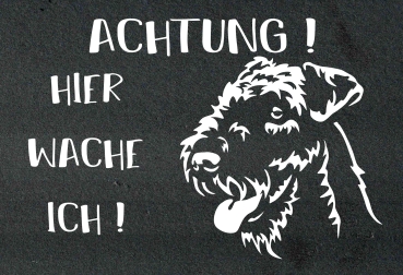 Schieferplatte Airedale Terrier