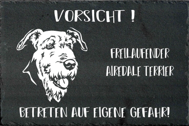 Schieferplatte Airedale Terrier