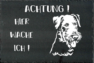 Schieferplatte Airedale Terrier