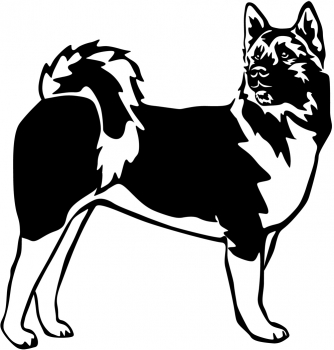 Autoaufkleber "American Akita" Kontur