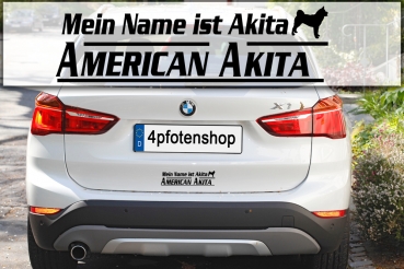 Aufkleber "Mein Name ist American Akita"