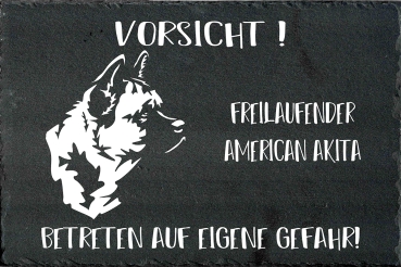 Schieferplatte American Akita