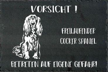 Schieferplatte American Cocker Spaniel