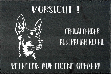 Schieferplatte Australian Kelpie