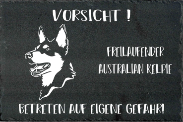 Schieferplatte Australian Kelpie