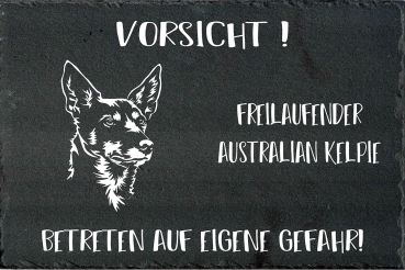 Schieferplatte Australian Kelpie