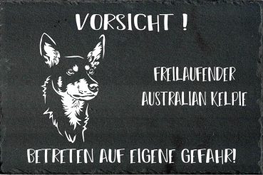 Schieferplatte Australian Kelpie