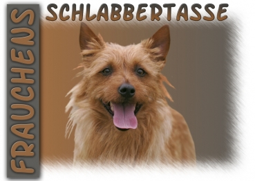 Fototasse Australian Terrier Herrchen/Frauchen