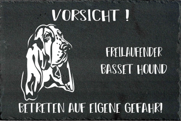 Schieferplatte Basset Hound