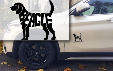 Silhouetten-Schriftzug Beagle