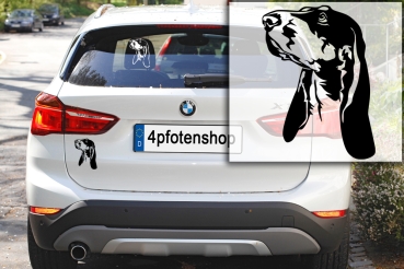 Autoaufkleber "Berner Laufhund" Kopf