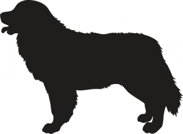 Autoaufkleber Berner Sennenhund stehend Silhouette