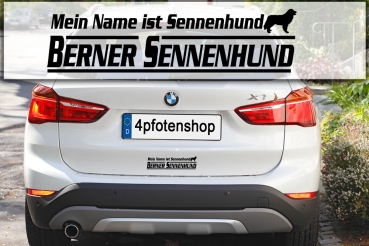 Aufkleber "Mein Name ist Berner Sennenhund"