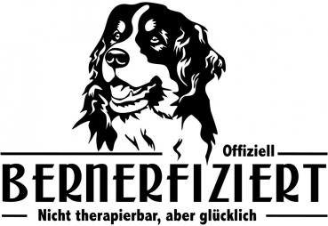 Aufkleber Berner Sennenhund "Bernerfiziert"