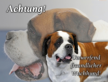 Hundewarnschild Bernhardiner #1