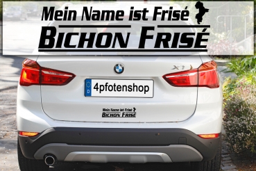 Aufkleber "Mein Name ist Bichon Frisé"