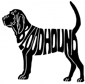 Silhouetten-Schriftzug Bloodhound
