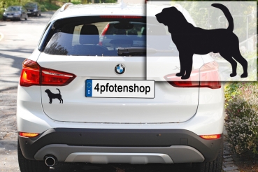 Autoaufkleber Bloodhound stehend Silhouette