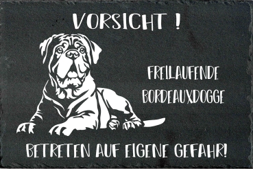 Schieferplatte Bordeauxdogge