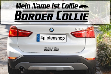 Aufkleber "Mein Name ist Border Collie"