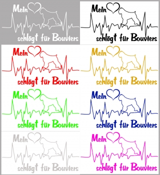 Aufkleber "Mein Herz schlägt für Bouviers"