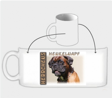 Fototasse Boxer Herrchen/Frauchen