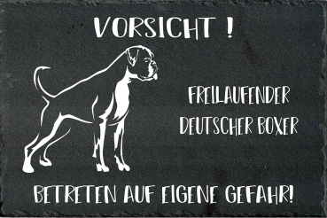 Schieferplatte Boxer