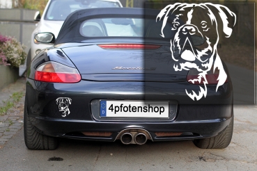 Autoaufkleber "Boxer" Kopf