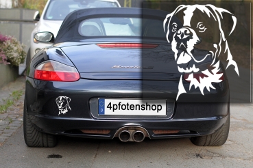 Autoaufkleber "Boxer" Kopf