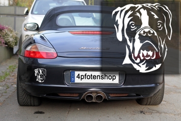 Autoaufkleber "Boxer" Kopf