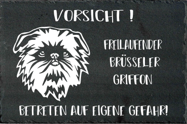 Schieferplatte Brüsseler Griffon