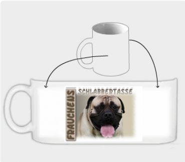 Fototasse Bullmastiff Herrchen/Frauchen