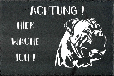 Schieferplatte Bullmastiff