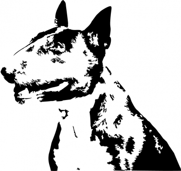 Aufkleber Bullterrier Kopf