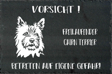 Schieferplatte Cairn Terrier